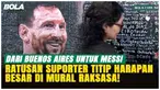 Menjelang Piala Dunia 2026, sebuah mural raksasa Lionel Messi di Berazategui, pinggiran Buenos Aires, Argentina, menjadi perhatian publik setelah sang kapten Tim Tango mengirimkan ucapan terima kasih kepada para pembuatnya.
