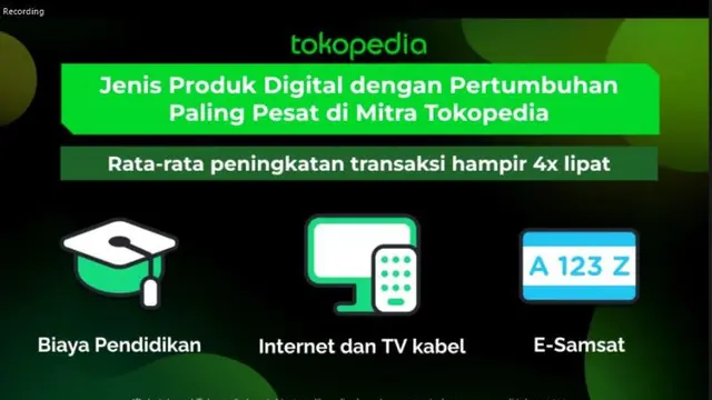 3 Transaksi Pembayaran di Tokopedia Digital Naik 4 Kali Lipat , Salah Satunya E-Samsat