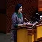 Menteri Keuangan Sri Mulyani menyampaikan tanggapan pemerintah atas pandangan DPR terhadap Rancangan Undang-Undang Tentang Pertanggungjawaban Atas Pelaksanaan APBN (P2APBN) Tahun Anggaran 2018 di Gedung Nusantara II, Jakarta, Selasa (16/7/2019). (Liputan6.com/JohanTallo)