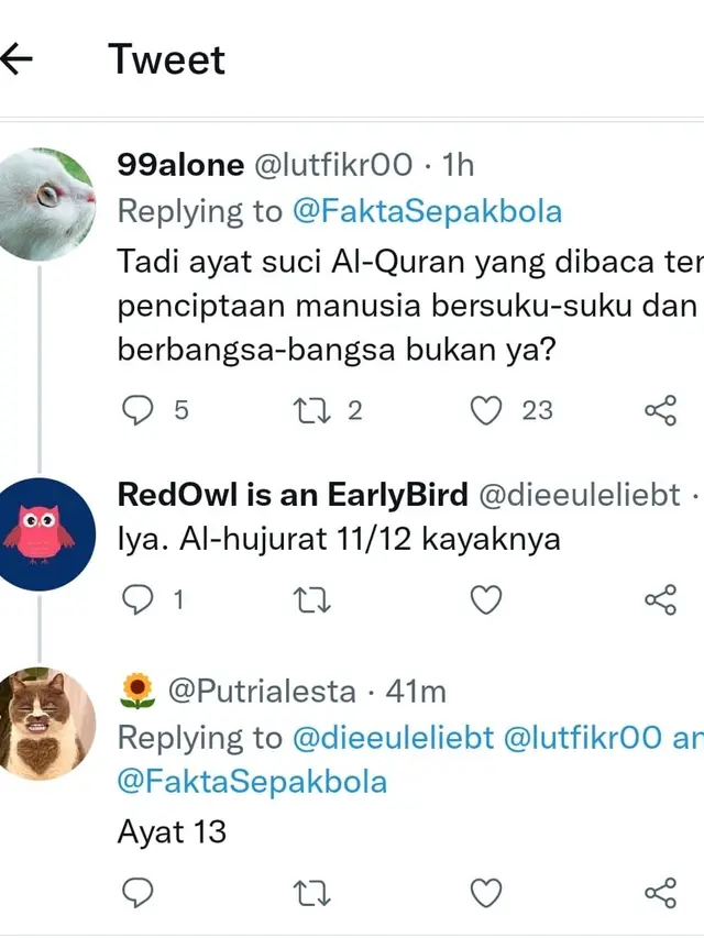 Surah Al-Hujurah Ayat 13 Viral di Twitter