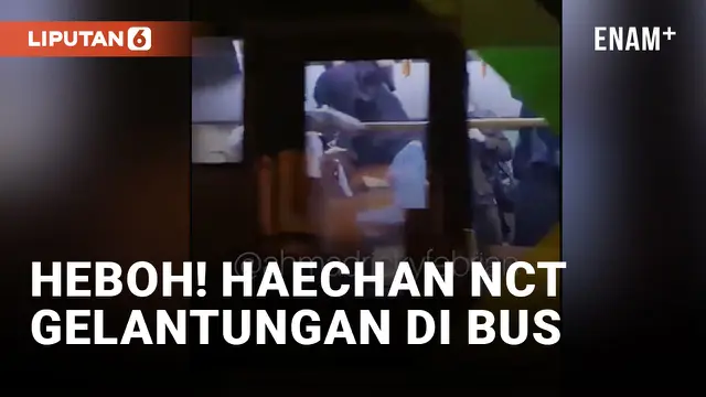 Lee Haechan Gelantungan di Bus saat NCT 127 Tiba di Jakarta