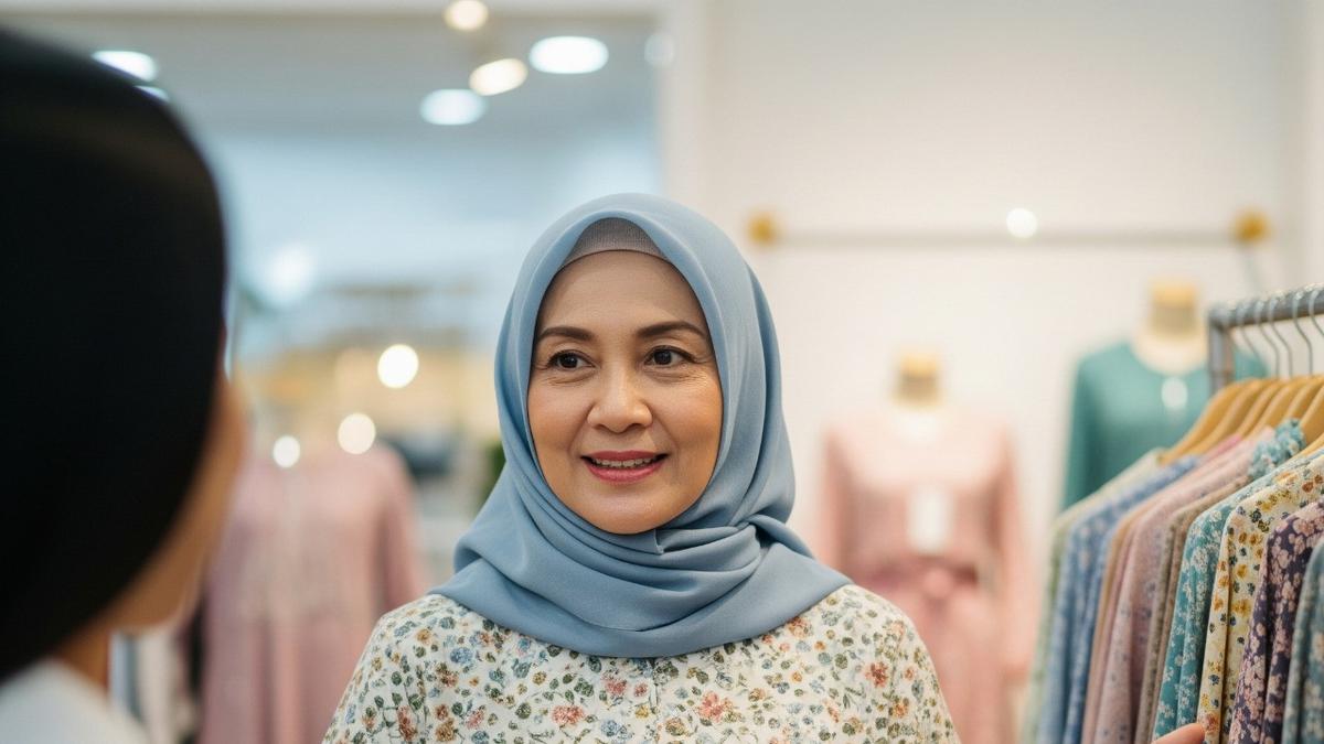 12 Model Gamis Terbaru untuk Usia 60-an, Tampil Modis dan Nyaman Sepanjang Hari