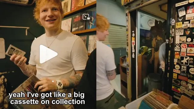 Ed Sheeran di Pasar Santa. (Instagram/ teddysphotos)