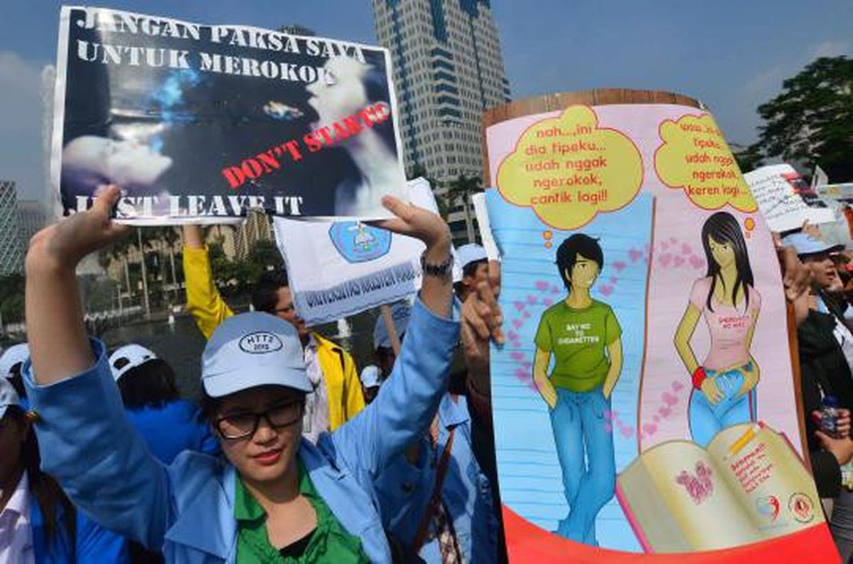 Mahasiswa ajak masyarakat tidak merokok