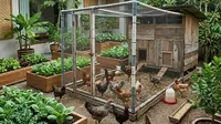 5 Model Kandang Ayam Umbaran dari Jaring Bekas dan Rangka Paralon Murah yang Mudah Dibuat di Rumah