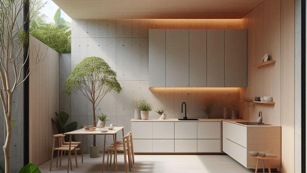 Desain Dapur Belakang Rumah yang Terbuka