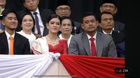Putra-Putri Presiden Joko Widodo, Kaesang Pangarep dan Kahiyang Ayu, hadir pada acara pelantikan Presiden 2024-2029 Prabowo Subianto - Gibran Rakabuming Raka. (Dok. Tangkapan Layar YouTube Parlemen)