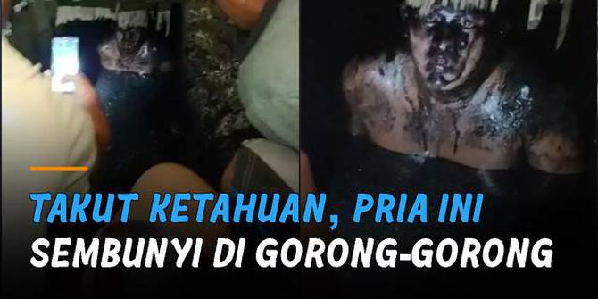 VIDEO: Takut Ketahuan Jambret, Pria Bersembunyi di Gorong-Gorong Ketahuan Warga