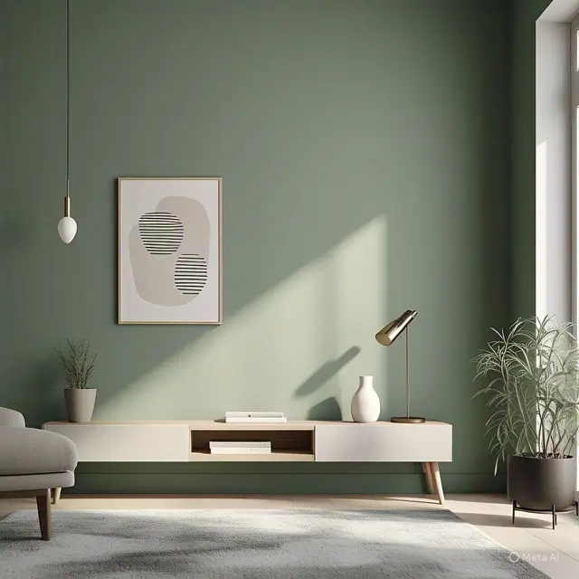 Desain Interior Kamar Minimalis dengan Cat Warna Sage Green