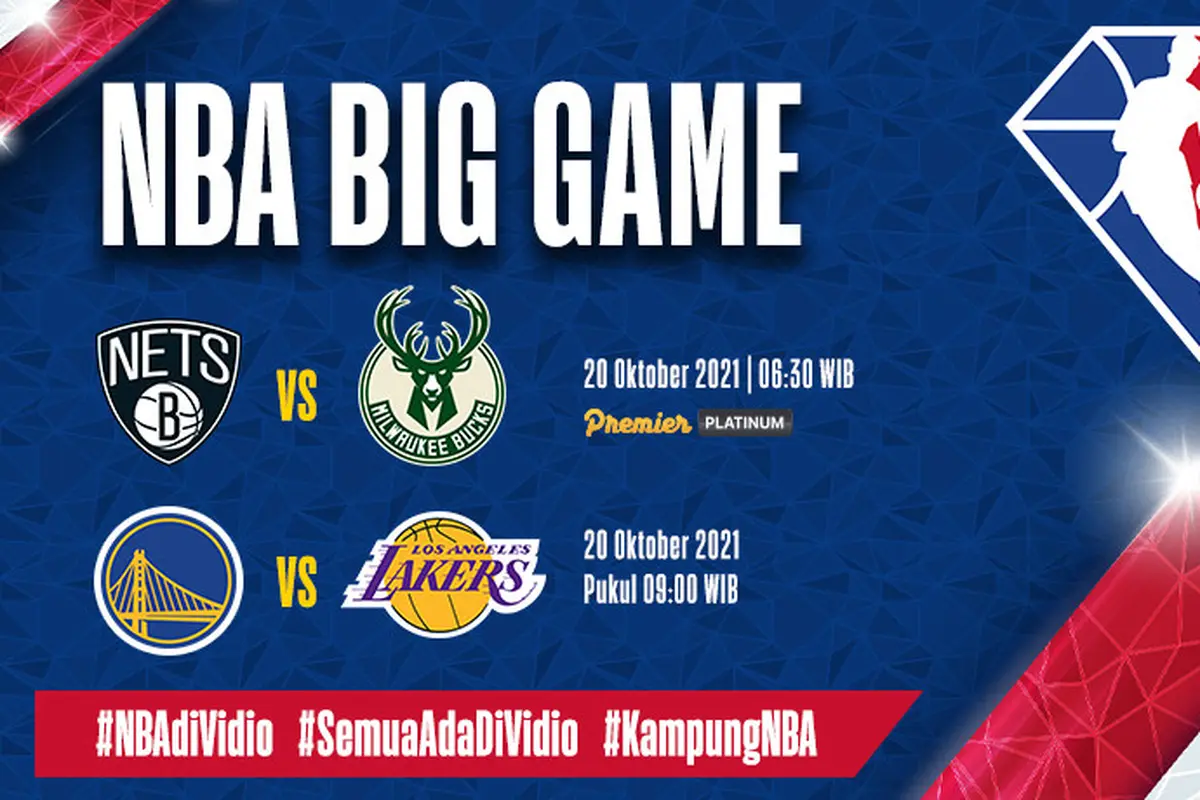 Jadwal dan Live Streaming Pertandingan NBA Big Game 2021/2022 di Vidio