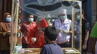 Rapid test di Pasar Karangkobar, Banjarnegara. (Foto: Liputan6.com/Humas Pemkab BNA)