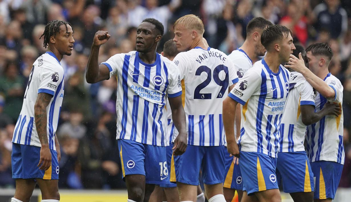Sementara Brighton and Hove Albion masih sempurna di Premier League. Sebelumnya, Kaoru Mitoma cs. menghajar Everton dengan skor 3-0 pada 17 Agustus 2024. (Gareth Fuller/PA via AP)