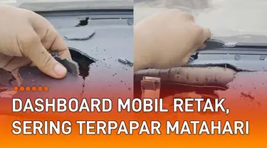 Seseorang pemilik mobil membagikan videonya ketika dashboard mobilnya retak-retak.