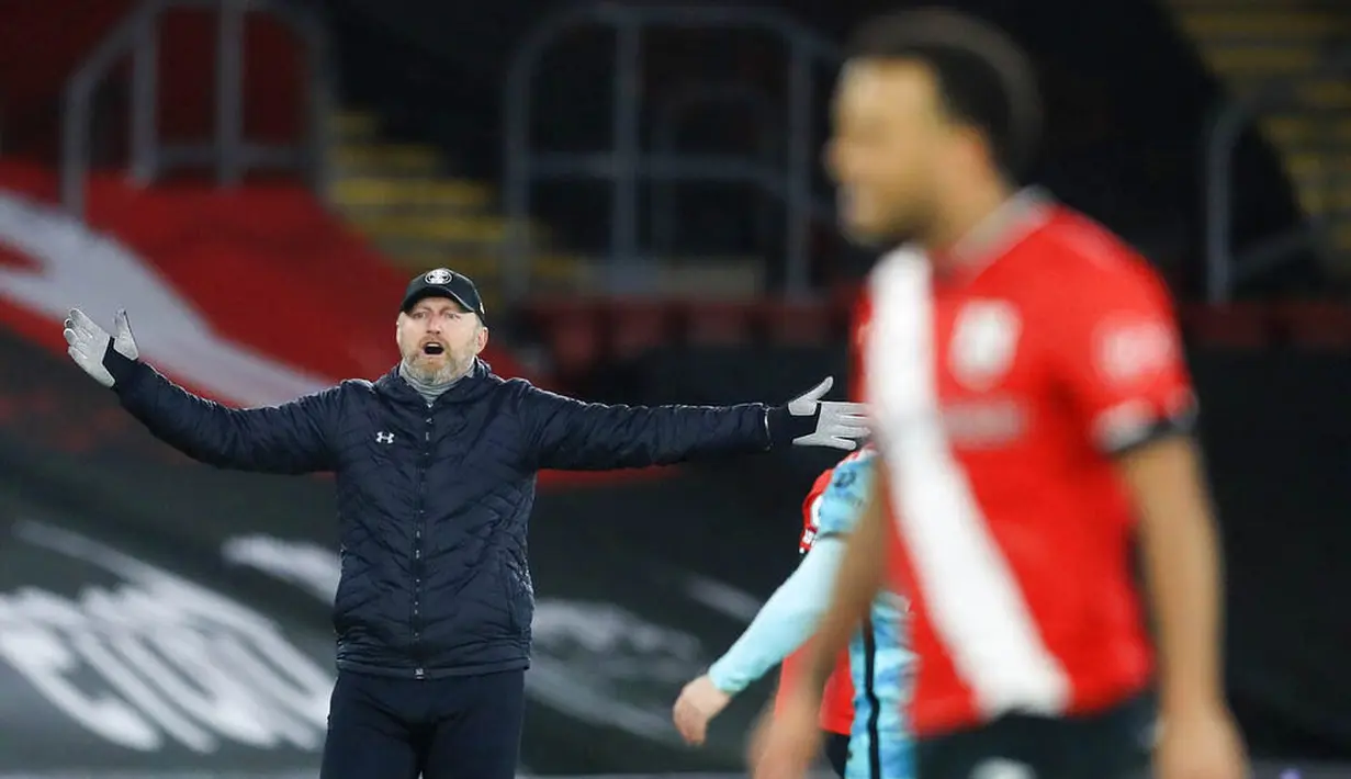 Pada laga kali ini Liverpool harus mengakui keunggulan Southampton yang mampu meraih kemenangan lewat gol tunggal dari sang mantan, Danny Ings, saat pertandingan baru berjalan 2 menit. (AP Photo/Adam Davy,Pool)
