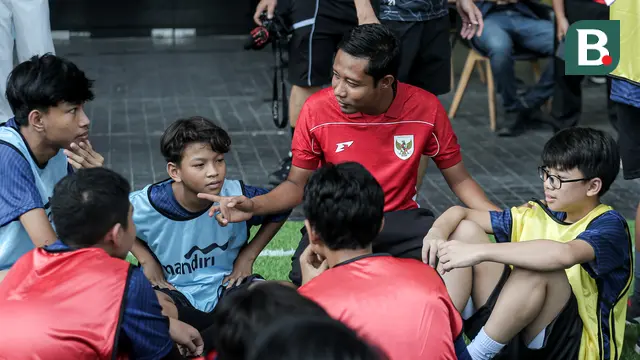 Keseruan Coaching Clinic bersama Nagoya Grampus, Peserta Dibimbing Langsung Evan Dimas dan Muhammad Mierza