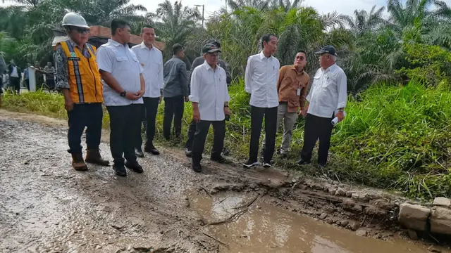 Jokowi Mendadak Cek Jalan Rusak di Labuan Batu Utara yang Sempat Viral