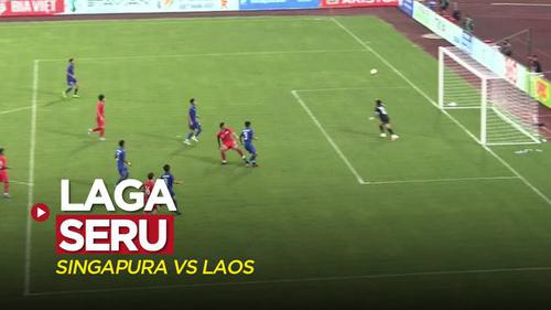 VIDEO: Gol-Gol pada Laga Seru Sepak Bola SEA Games 2021, Singapura Vs Laos