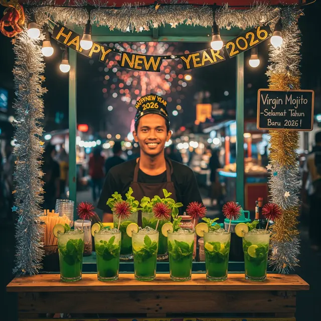 Ide Jualan Minuman saat Malam Tahun Baru (Gemini AI)