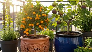 Taman Tin &amp; Jeruk Mini dalam Pot Dekoratif. Foto: Gemini