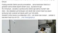 Unggahan Desy Puspita Yulida di akun facebooknya.