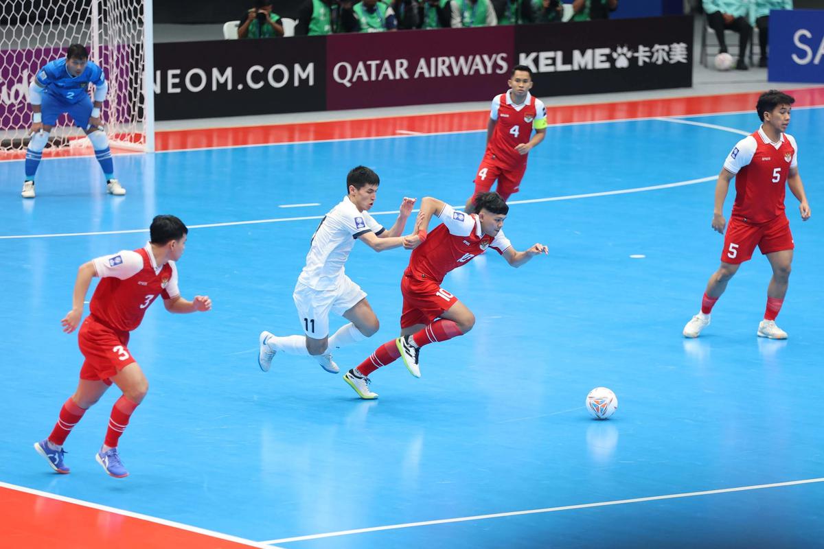 FOTO: Kalahkan Kirgistan, Timnas Futsal Indonesia Pastikan Tiket Perempat Final Piala Asia 2026