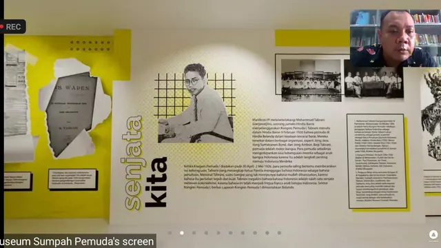 Pameran Virtual bertajuk ‘Lawan!’, yang diselenggarakan oleh Museum Sumpah Pemuda, Rabu (27/10/2021). (Liputan6.com/Dok. Heni Purwono)