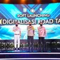 Kakorlantas Polri Irjen Pol Istiono bersama Dirjen Bina Keuangan Daerah Kemendagri Mochamad Ardian dan Direktur MRTI Jasa Raharja Amos Sampetoding meluncurkan inovasi Digitalisasi Road Tax di Jakarta, Senin (18/10/2021). (Ist)