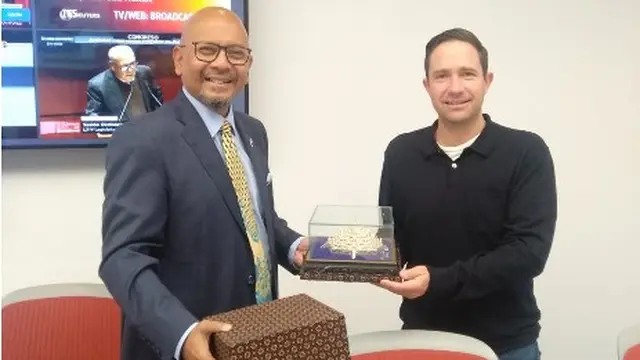 CEO TV Azteca dalam pertemuan bersama Duta Besar RI Mexico City, Cheppy T. Wartono