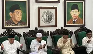 Capres Koalisi Indonesia Maju (KIM) Prabowo Subianto merasa menambah energi positif setelah mendapat dan doa dari kyai dan ulama NU kawasan Mataraman Jawa Timur (Istimewa)