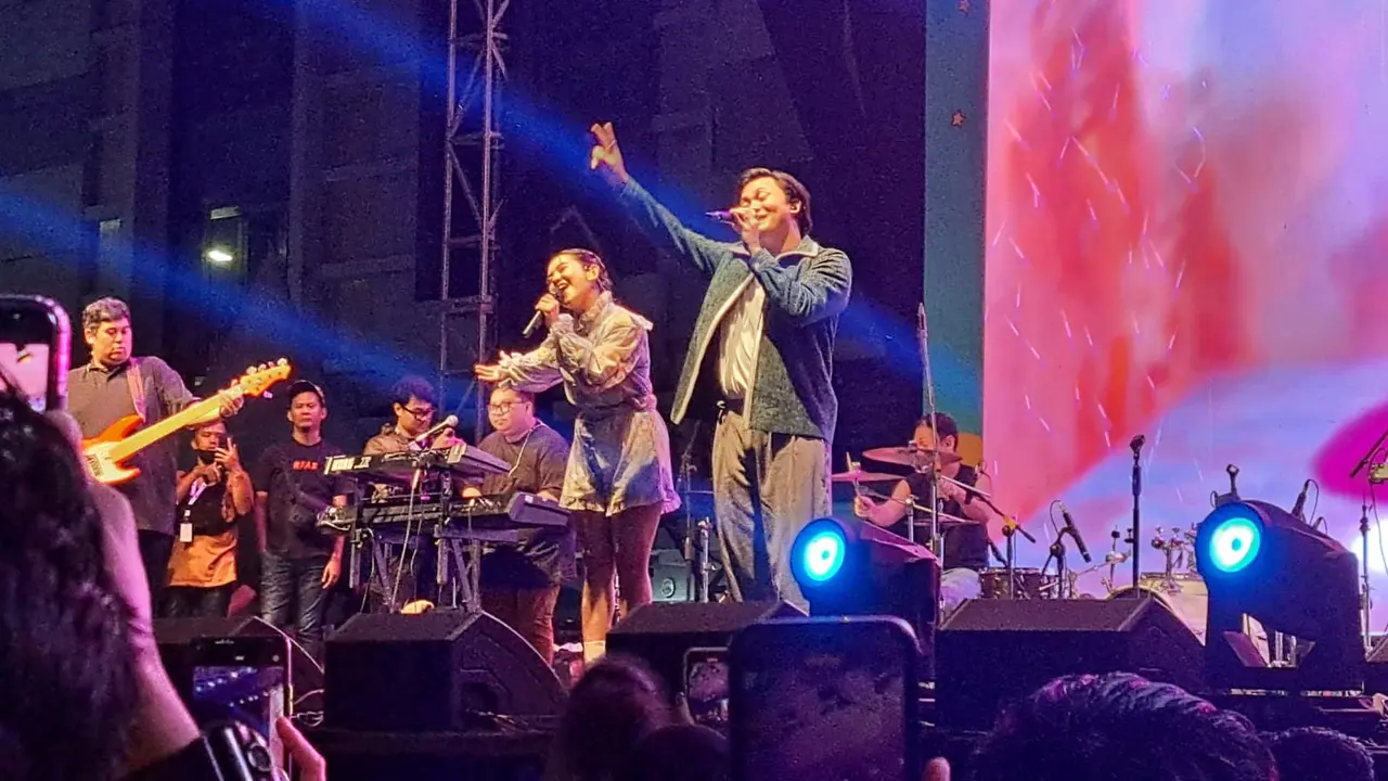Rizky Febian dan Ziva Magnolya manggung di Tangcity Music Fest, Sabtu (4/2/2023). 