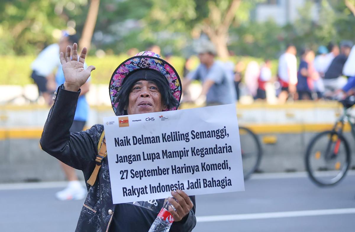 FOTO: Hari Komedi Nasional Resmi Ditetapkan, PASKI Rayakan dengan Aksi di Jalan Thamrin
