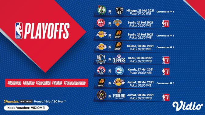 Jadwal Dan Live Streaming Pekan Perdana Nba Playoffs Di Vidio Penuh Pertandingan Seru Ragam Bola 