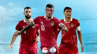 Timnas Indonesia Vs Argentina: Stefano Lilipaly, Jordi Amat, Fachruddin Aryanto (Bola.com/Erisa Febri)