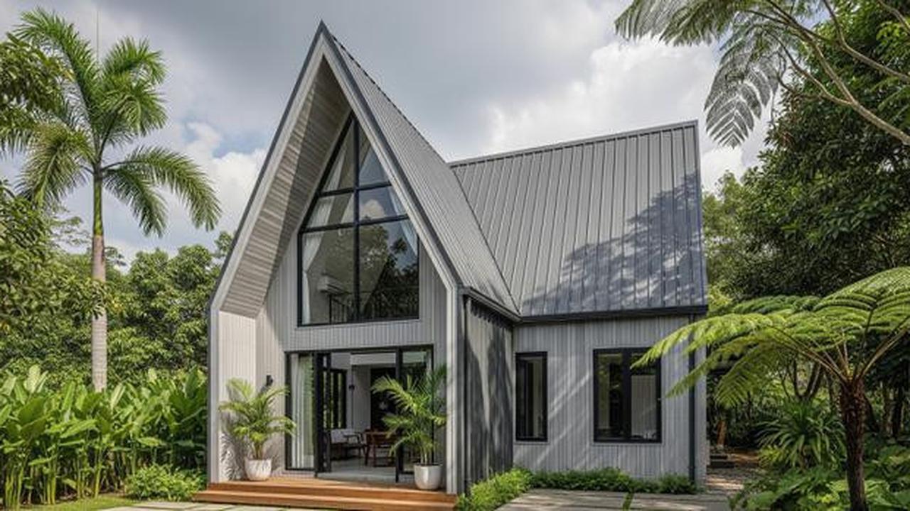 6 Desain Rumah Minimalis di Desa Atap Miring yang Estetik, Modern dan Fungsional