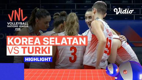 VIDEO: Highlight Volleyball Nations League Putri 2022, Turki Raih Kemenangan atas Korea Selatan