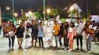 La'eeb menyapa masyarakat di Titik Nol dan Tugu Yogyakarta, Jumat (11/11/2022). (Ist)