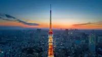 Foto puncak Menara Tokyo diambil di Tokyo, Jepang (Doc: Dani116/ Dronestagram)