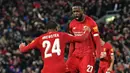 Divock Origi memiliki masa depan yang tak pasti di Liverpool karena bukan pilihan utama Jurgen Klopp. Musim ini, ia hanya tampil dua kali pertandingan dengan waktu 16 menit. Origi seharusnya berani mengambil tawaran klub lain, seperti Aston Villa untuk menambah waktu bermainnya. (AFP/Paul Ellis)