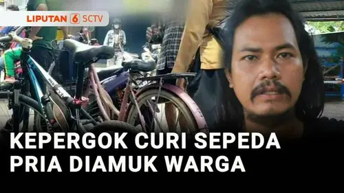 VIDEO: Kepergok Curi Sepeda Gunung, Pria Bonyok Dihajar Warga