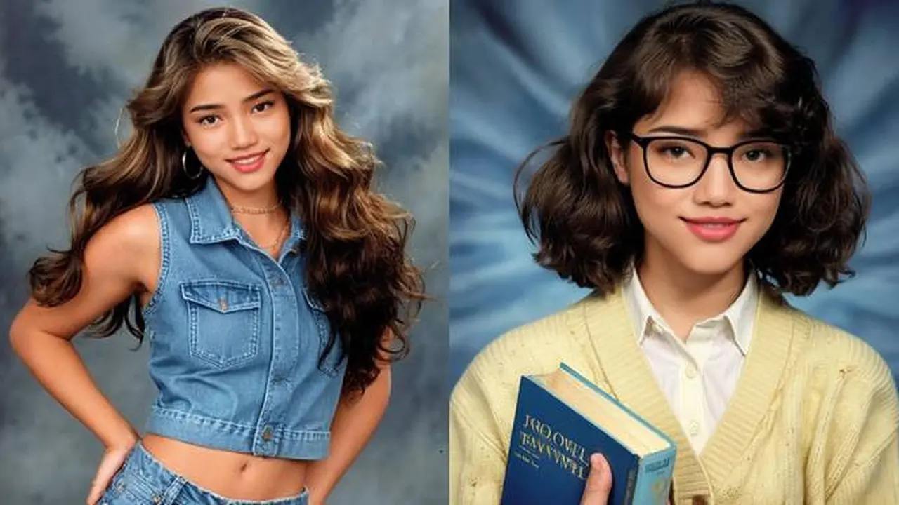 7 Potret Seleb Pakai Filter AI Yearbook Ini Tampil Jadul Bikin Pangling