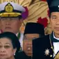 Momentum JK asik mengunyah permen karet saat upacara Peringatan HUT RI ke-78 di istana negara