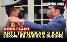 VIDEO: Jokowi Ungkap Makna Tepukkan 3 Kali ke Pundak Dudung dan Andika
