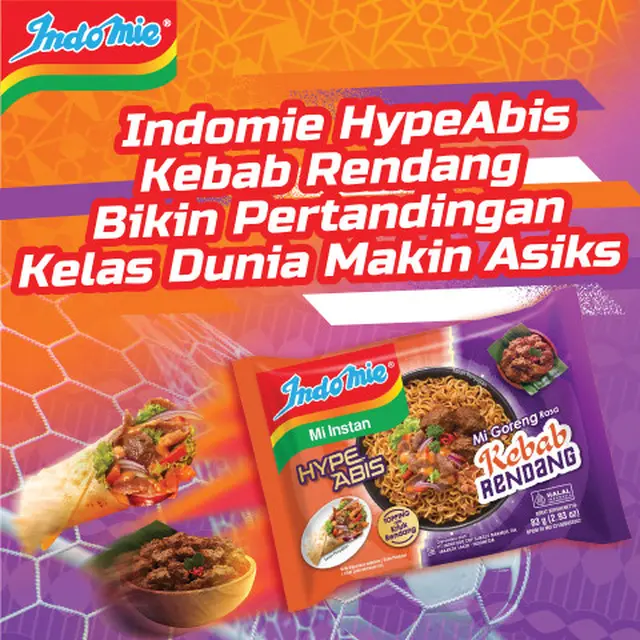 Indomie Hyepeabis Kebab Rendang, makin bikin pertandingan kelas dunia makin Asiks.
