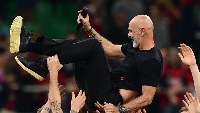 Stefano Pioli dan Olivier Giroud di Laga AC Milan vs Salernitana
