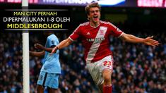 Manchester City mengalami kekalahan telak kala bertamu ke Middlesbrough pada laga pamungkas Premier League musim 2007/2008