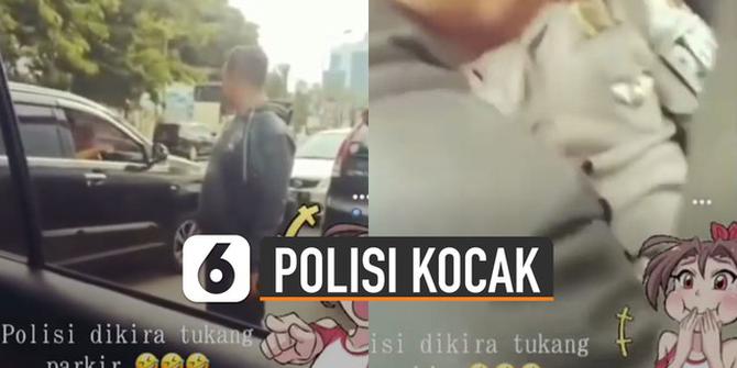 VIDEO: Kocak, Momen Pengendara Mobil Berikan Uang Parkir Kepada Polisi Tak Berseragam