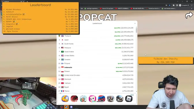<p>YouTuber Windah Basudara Galang Dana Rp 270 Juta untuk Kurnia Meiga Main Popcat. (Doc: YouTube | Windah Basudara)</p>