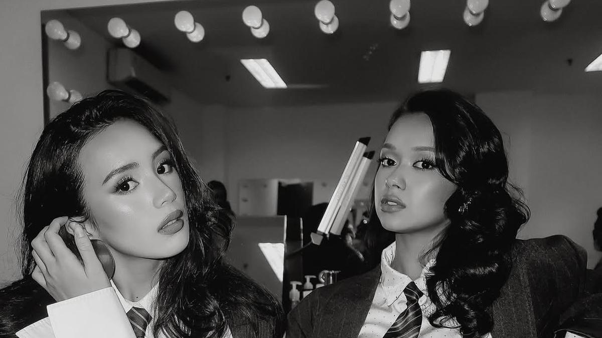 Bak Anak Kembar, Potret Beby Tsabina dan Rebecca Klopper Jadi Mafia Girl dengan Gaya Androgini