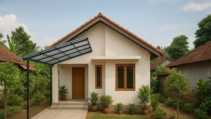 Model Carport Rumah di Desa yang Sederhana tapi Nyaman/via AI