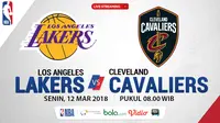 Jadwal NBA, Los Angeles Lakers Vs Cleveland Cavaliers. (Bola.com/Dody Iryawan)